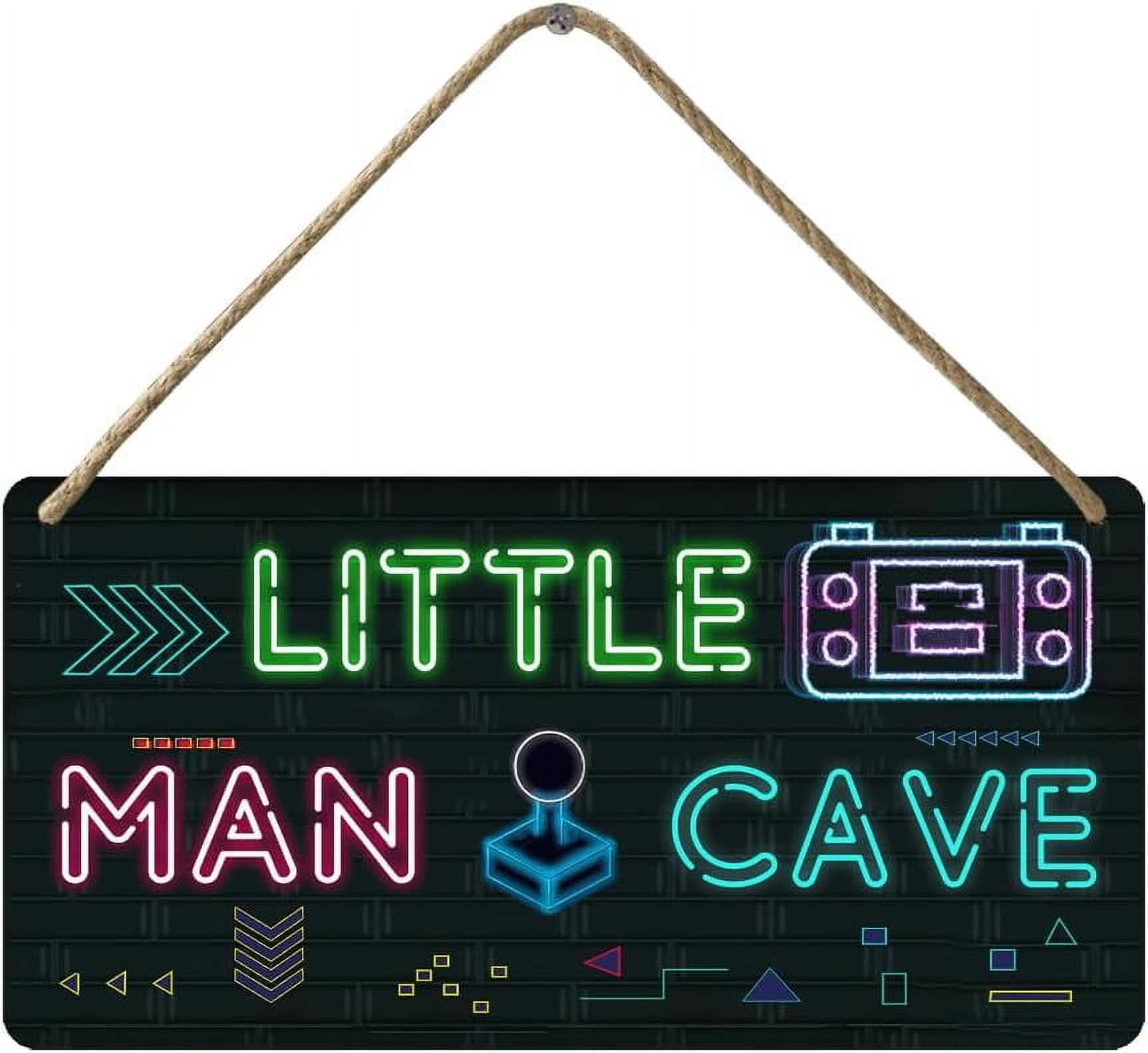 Gamer Room Decor For Boys Bedroom Wall Decor For Men Gaming Decor Game Room Accessories Kids Decorations For Bedroom Little Man Cave Wooden Door Sign Cool Stuff For Your Room Gaming Wall Art 12X6 In